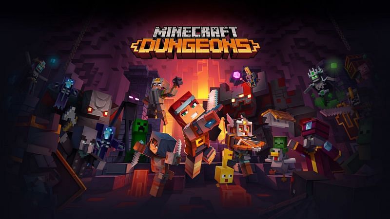 Minecraft Dungeons, from Minecraft developers, is a dungeon crawler released in 2020. Image via Mojang