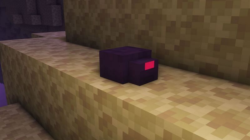 An endermite in the end dimension (Image via Minecraft)