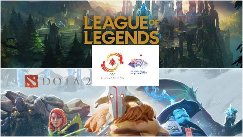 Esports to make its entry into the medal tally of Asian Games 2022 (Top: Image via League of Legends, Bottom: Image via Dota 2, Edited by Sportskeeda))
