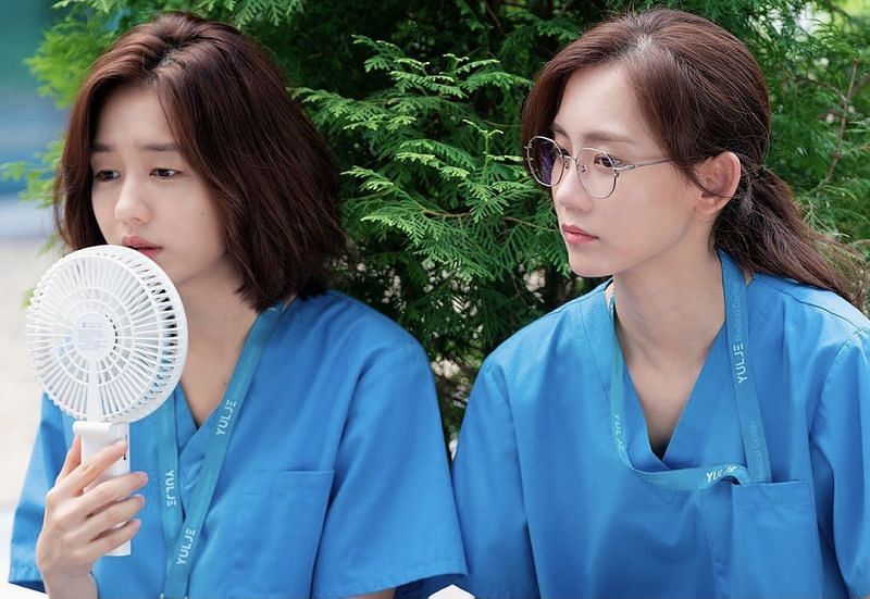 A behind the scenes image of Min-ah in Hospital Playlist season 2, episode 11 (Image via Instagram/tvn_drama)