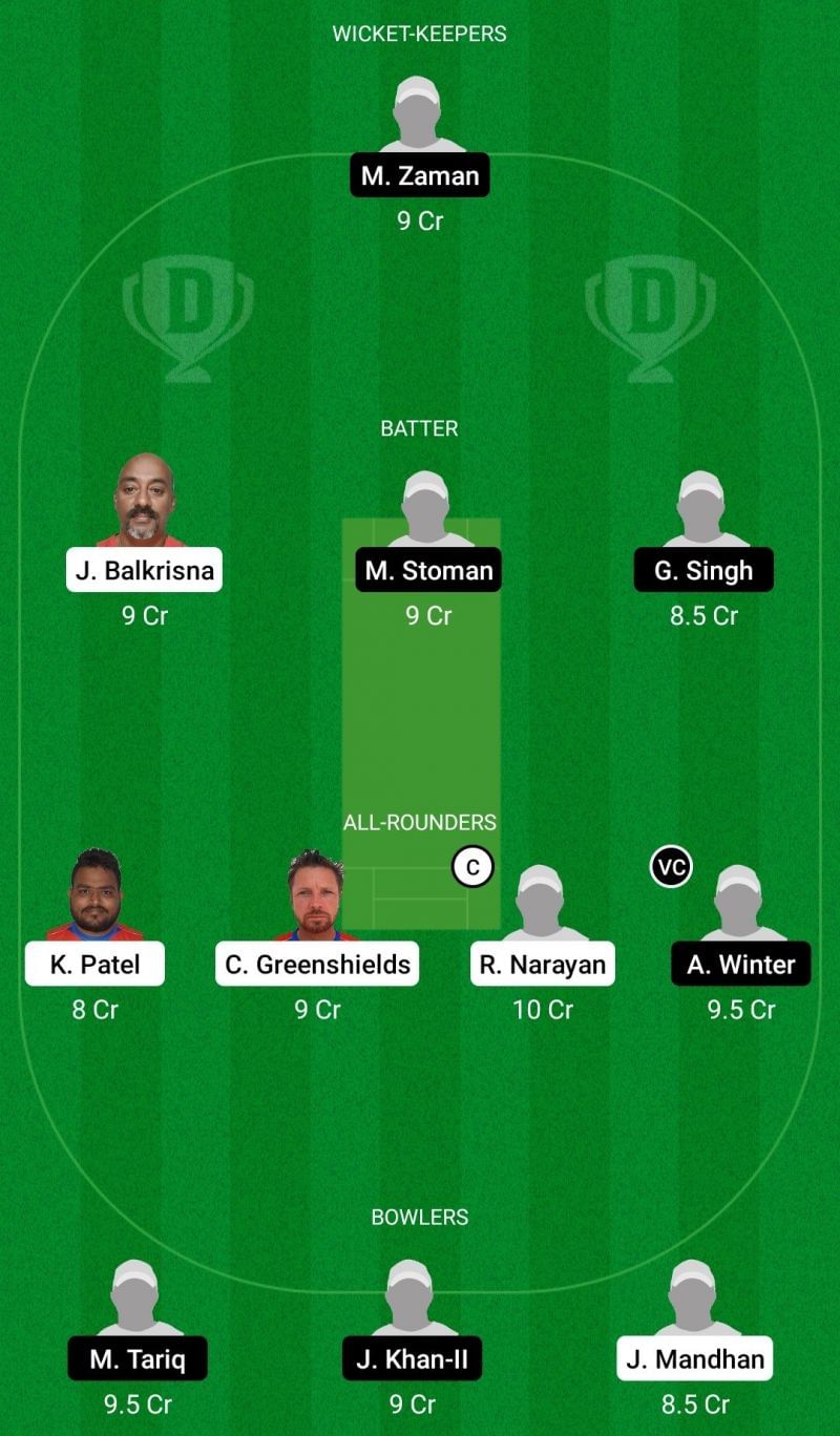 Dream11 Team for Oeiras vs Coimbra Knights - ECS T10 Cartaxo 2021.