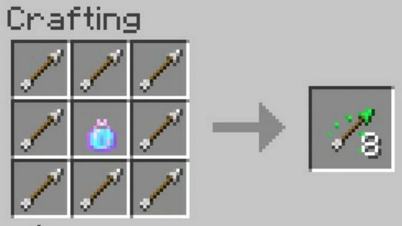 An Arrow of Harming, which deals the Instant Damage effect akin to a Potion of Harming (Image via Mojang).
