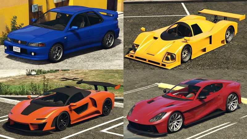 Some of the best racing cars in GTA Online (Images via Rockstar Games)
