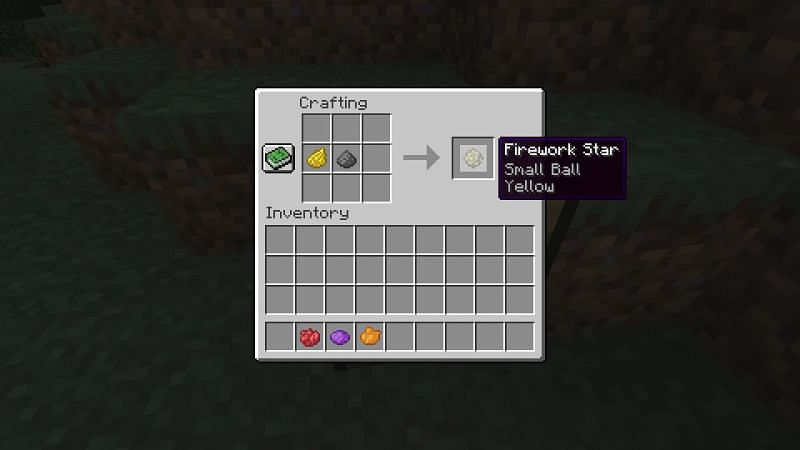 Using firework stars, players can change the color of their firework rockets&#039; explosions (Image via Mojang)