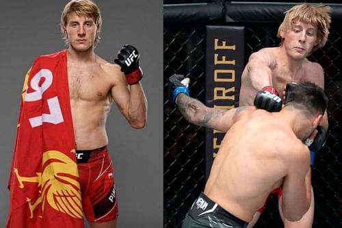 Paddy Pimblett picks up first-round knockout on UFC debut [Left image credit: @paddythebaddyufc via Instagram]