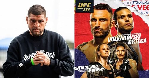 Nick Diaz will retun to action at UFC 266 [Image credits: @ufc and @nickdiaz209 on Instagram]