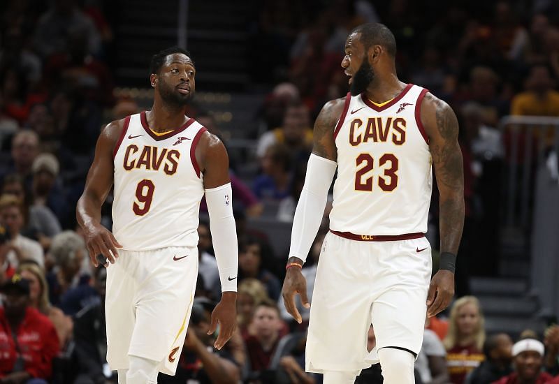 LeBron James recruited Dwyane Wade (left) to the Cleveland Cavaliers in 2017.