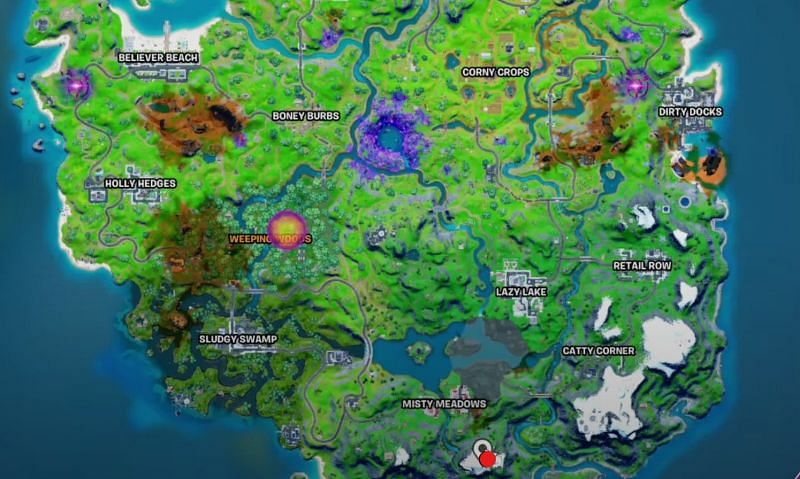 Mount F8 on Fortnite Chapter 2 Season 8 map (Image via Fortnite)