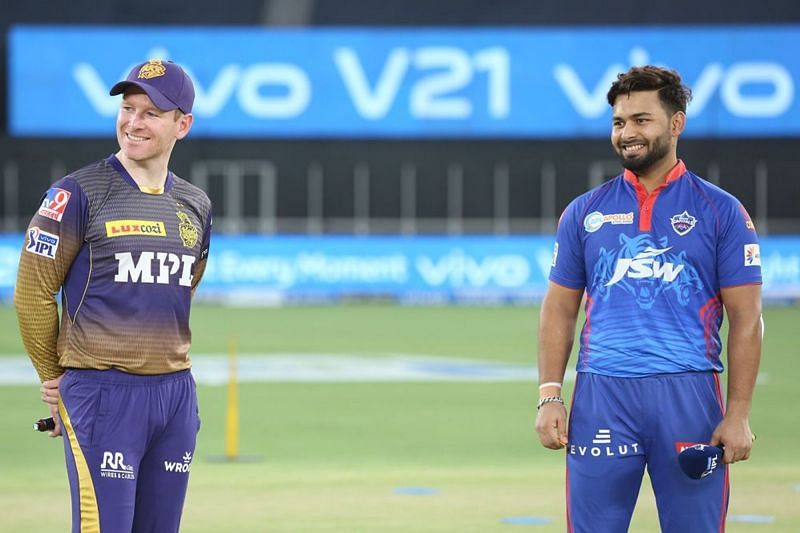 Can Eoin Morgan (L) lead KKR to their fifth win of the season? (Image Courtesy: IPLT20.com)