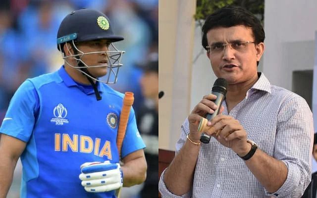 M.S. Dhoni and President of BCCI, Sourav Ganguly