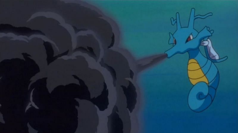 &quot;It is said that it usually hides in underwater caves. It can create whirlpools by yawning.&quot; - An Excerpt from Kingdra&#039;s Heartgold Pokedex entry (Image via The Pokemon Company)