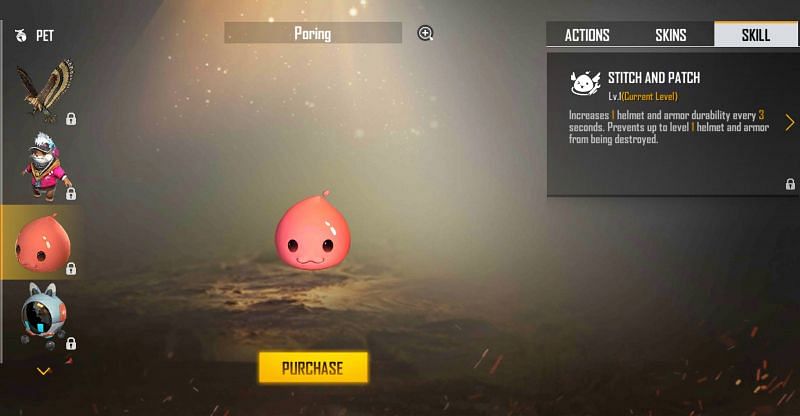 Poring increases the durability of the armor and helmet (Image via Garena)