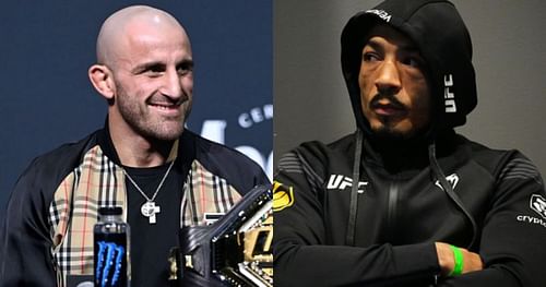 Alexander Volkanovski (left); Jose Aldo (right)