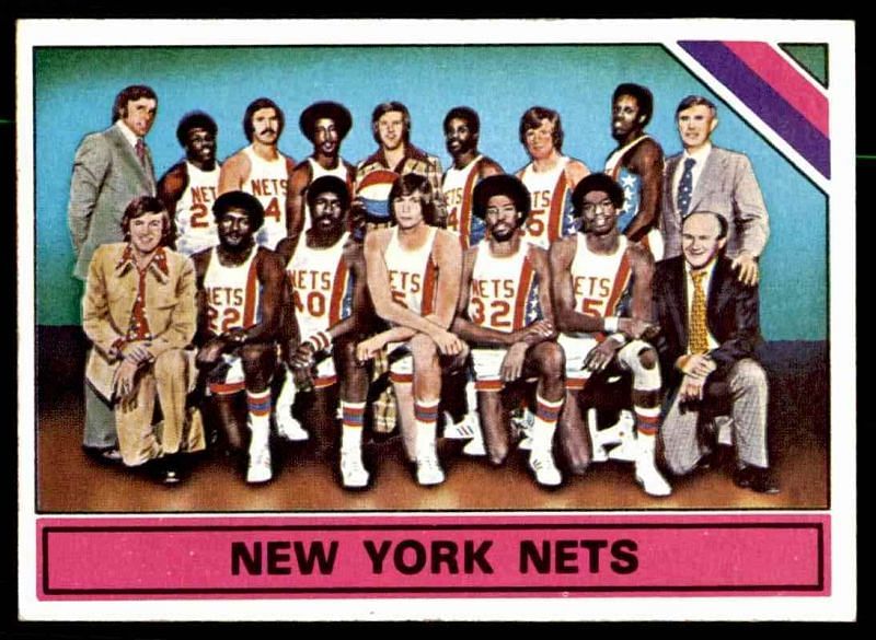 The 1975-76 Brooklyn Nets won the championship by beating Denver Nuggets in the Finals.