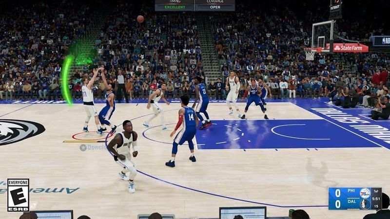 Luka Doncic shooting the ball in NBA 2K22 [Source: GamingWithOva]