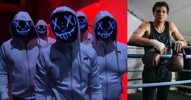 What was the significance of Brian Ortega's mask and walkout at UFC 266?