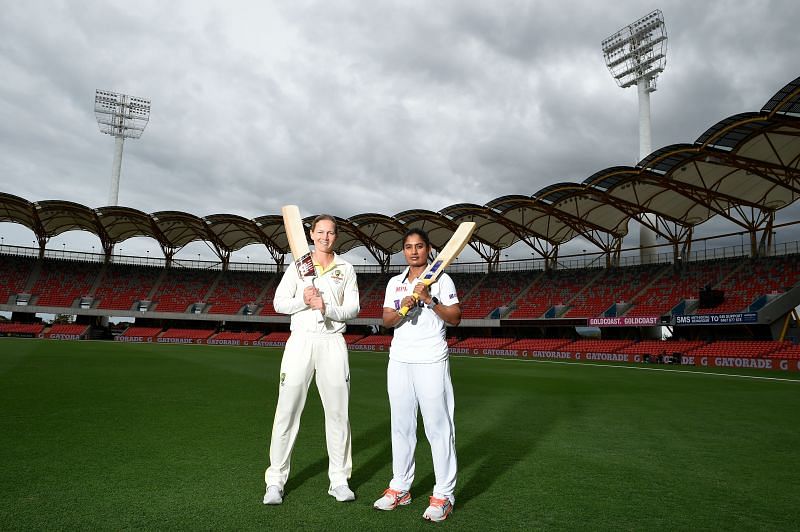 Mithali Raj with Australia Women captain Meg Lanning