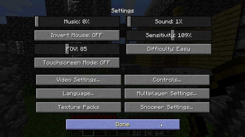 FOV stands for Field of View, which can have drastic effects on Minecraft gameplay (Image via Minecraft)