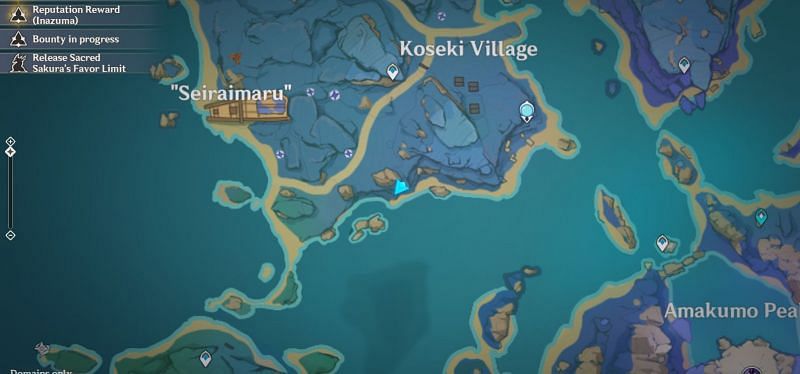 The second location on the map (Image via Genshin Impact)