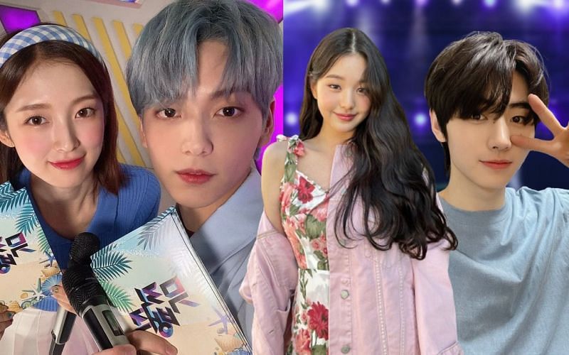 Oh My Girl&#039;s Arin and TXT&#039;s Soobin selfie, Jang Wonyoung and ENHYPEN&#039;s Sunghoon (Images via Twitter/@KSBTwitter, Instagram/@for_everyoung10 &amp; Twitter/@enhypen_members)