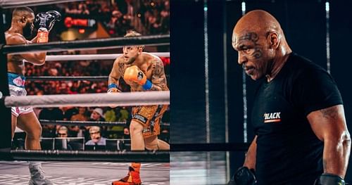 Jake Paul vs Tyron Woodley (left), Mike Tyson (right) [Images Courtesy: @jakepaul and @miketyson on Instagram]