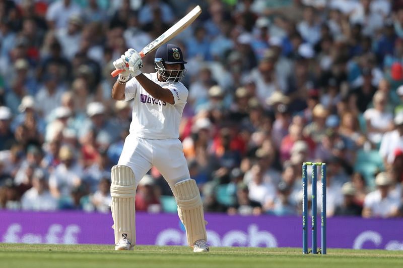 Rishabh Pant bats during day four of The Oval Test. Pic: Getty Images