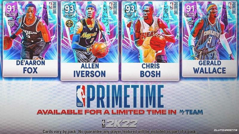 NBA 2K22 added the Prime Time 3 pack yesterday. (Image via NBA 2K22)