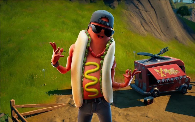 The Brat can be found at Fork Knife Food Truck in Fortnite Chapter 2 Season 8 (Image via Sportskeeda)
