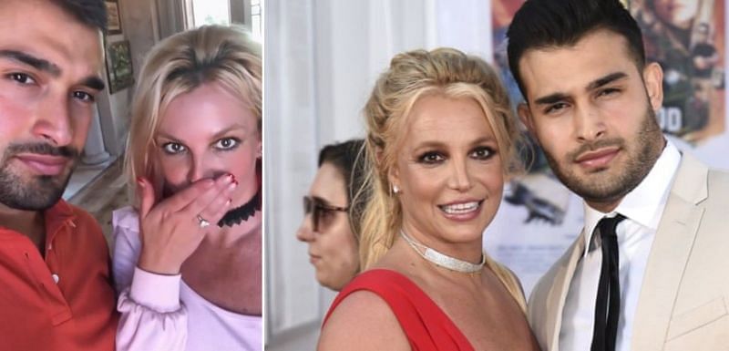 Sam Asghari and Britney Spears (Image via Instagram/britneyspears and Jordan Strauss/Invision/AP)