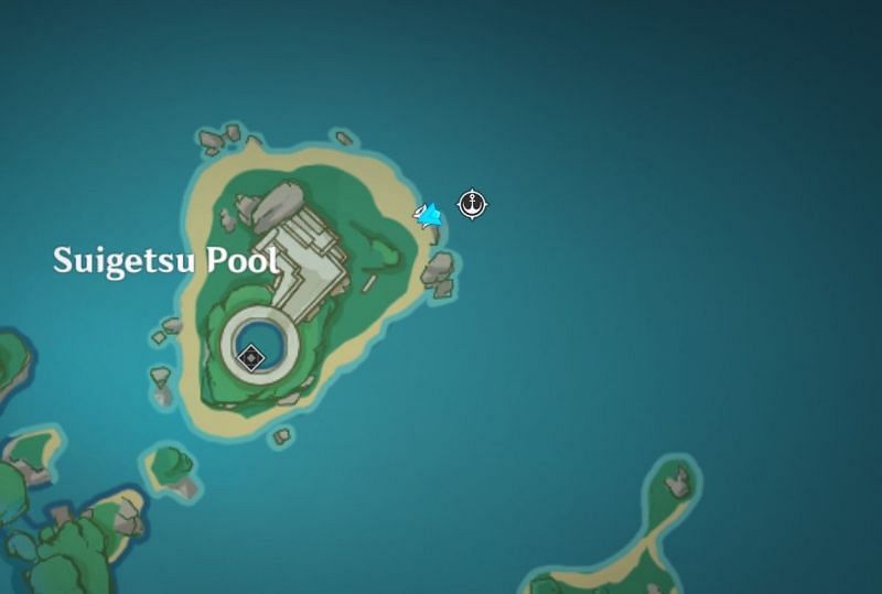 This is where the Suigetsu Pool Domain is located (Image via HoYoverse)
