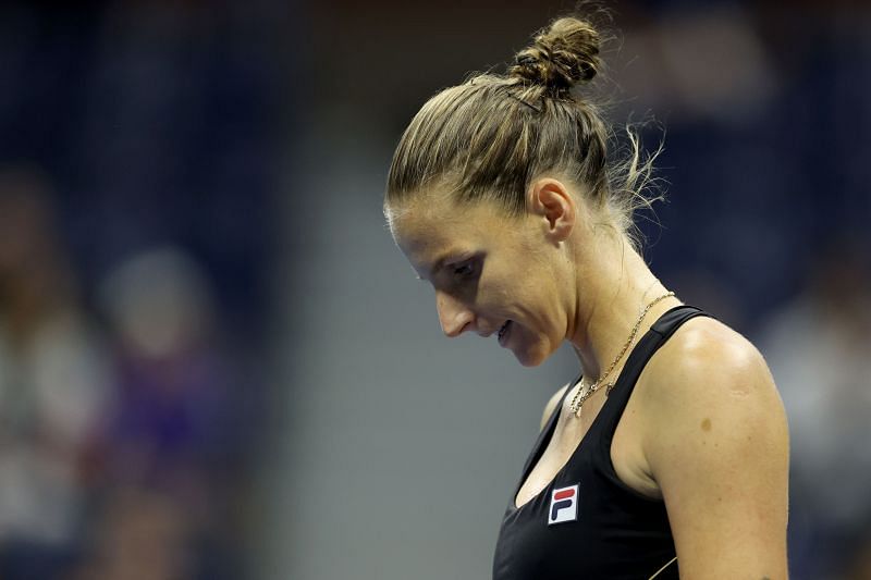 Karolina Pliskova during her second-round match at the 2021 US Open
