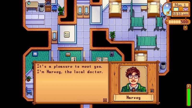 Harvey in Stardew Valley (Image via Guide Fall)