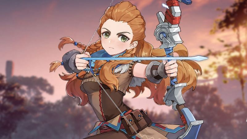 Aloy has arrived in Genshin Impact with the 2.1 update (Image via miHoYo)
