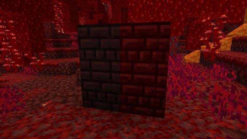 Nether bricks and its red variant (Image via Minecraft)