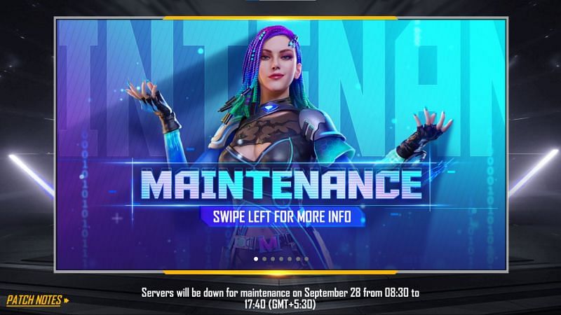 Maintenance will end at 17:40 IST (Image via Free Fire)