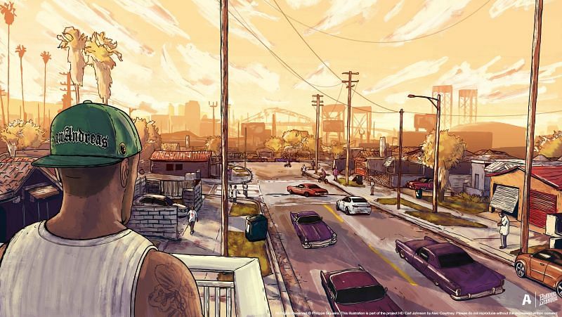What truly sets GTA San Andreas apart from the other games in the GTA series is its storyline (Image via wallpapercave.com)