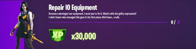 &quot;Repair IO equipment&quot; Fortnite Week 13 Epic Challenge (Image via Lazyleaks_)