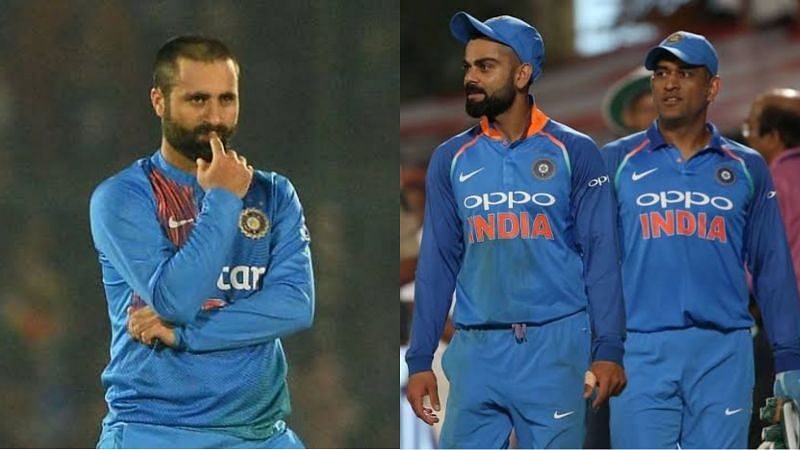 Parvez Rasool (L) made his T20I debut when Virat Kohli led the Indian team for the first time in T20Is