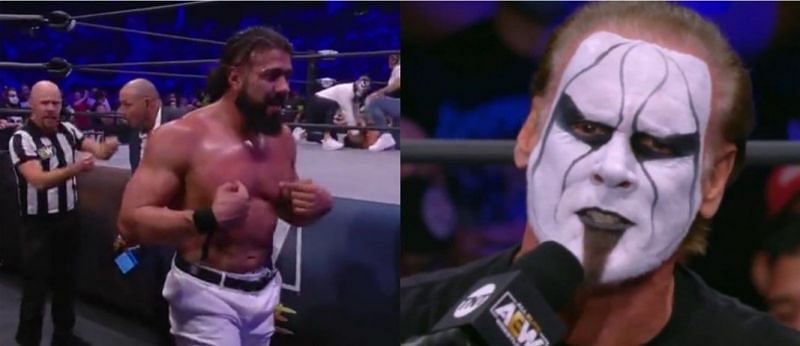Andrade El Idolo (Left) and Sting (Right)
