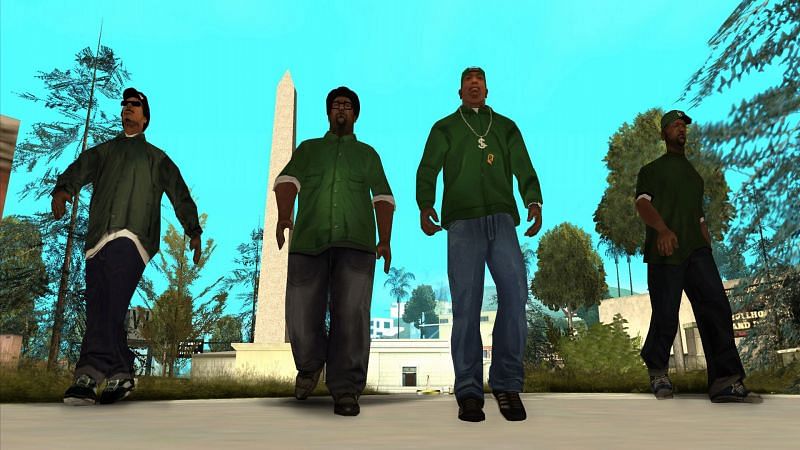 Grove Street&#039;s four main characters are all memorable in their own unique way (Image via Rockstar Games)