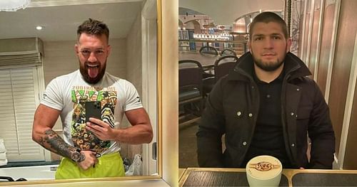 Conor McGregor (left) and Khabib Nurmagomedov (right) Image Credit : @thenotoriousmma & @khabib_nurmagomedov via Instagram