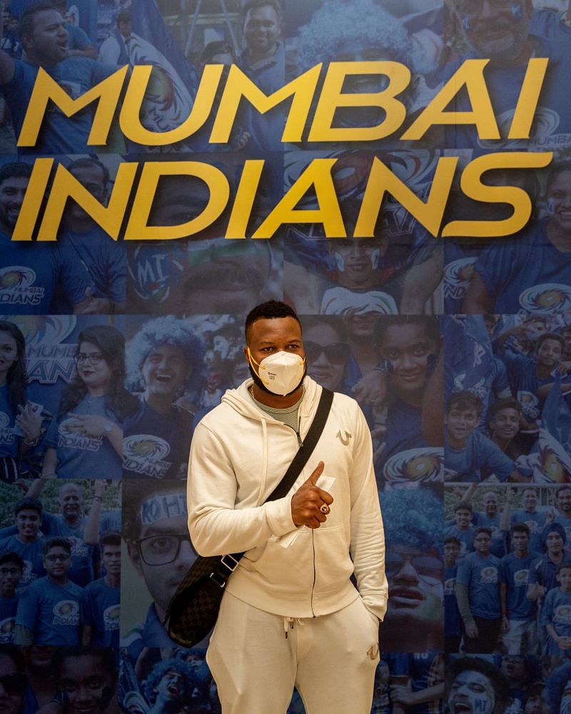 Mumbai Indians&#039; star player Kieron Pollard landed in Abu Dhabi on September 16.