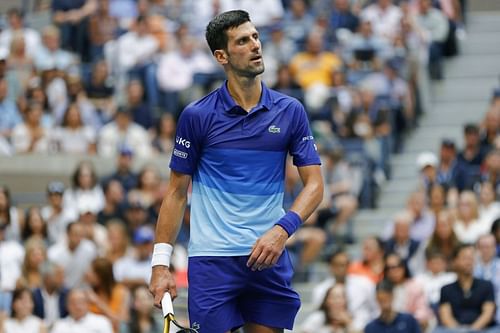 Novak Djokovic at the 2021 US Open