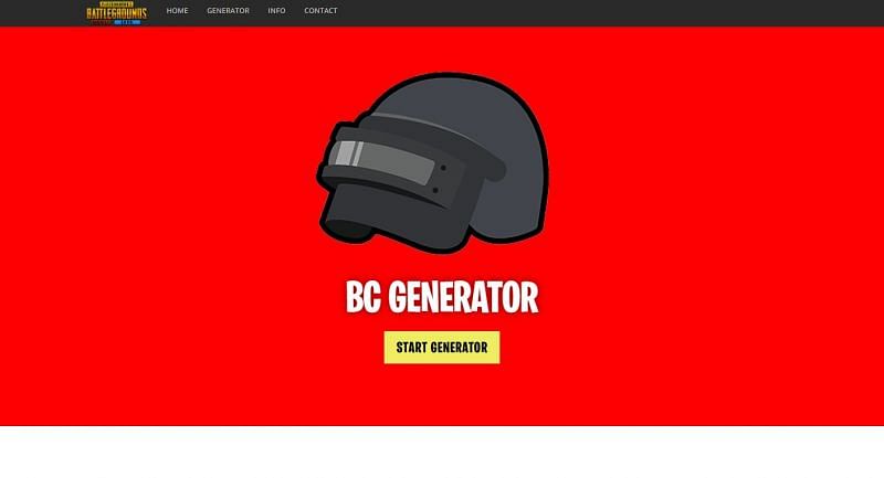 One such fake BC generator that claims to provide free BC