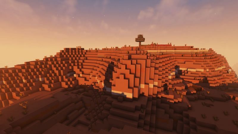 Badlands biome (Image via Minecraft)