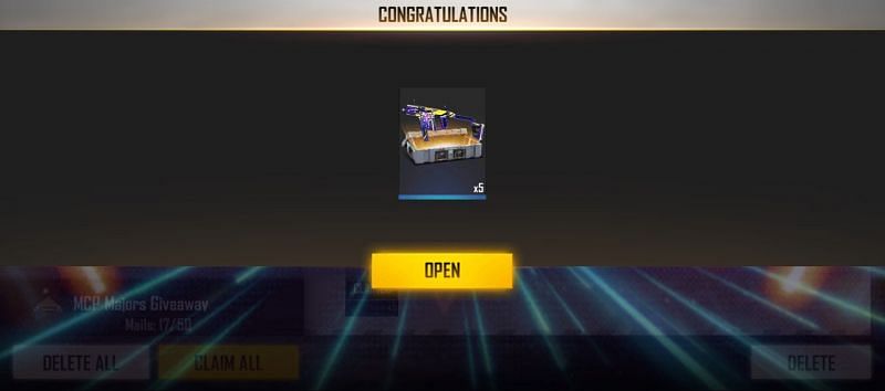 5x Xtreme Adventure Weapon Loot Crate (Image via Free Fire)