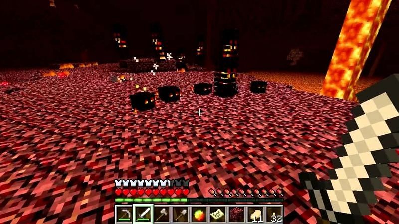 When large or medium magma cubes have sustained enough damage, they will split into smaller cubes like slimes (Image via Mojang).