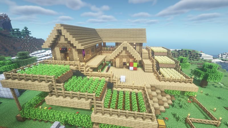 A beautiful house (Image via Minecraft)