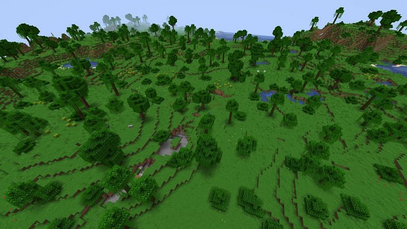 The jungle&#039;s edge biome makes it easy to break from the jungle into another biome (Image via Minecraft)