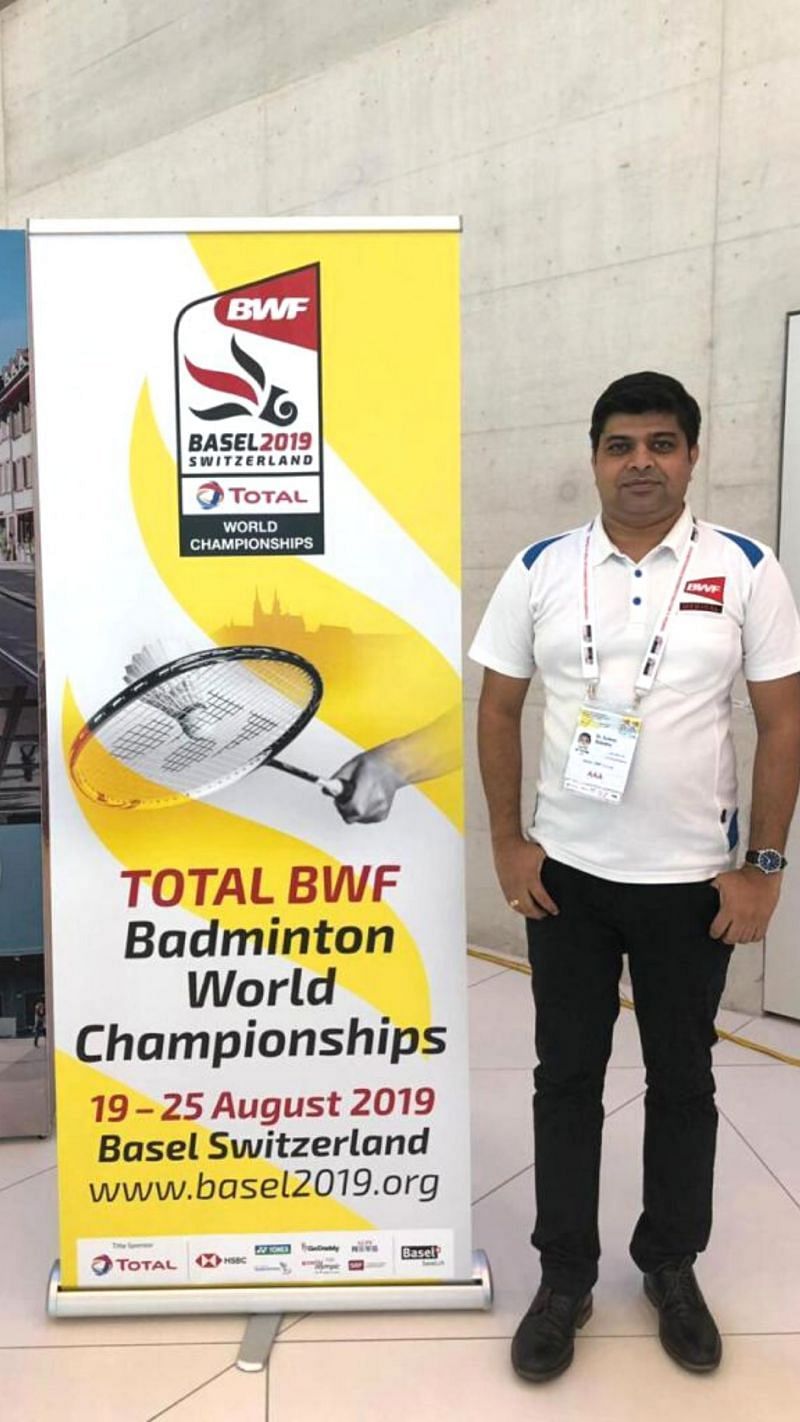 Dr. Sudeep Satpathy at BWF World Championship, Basel
